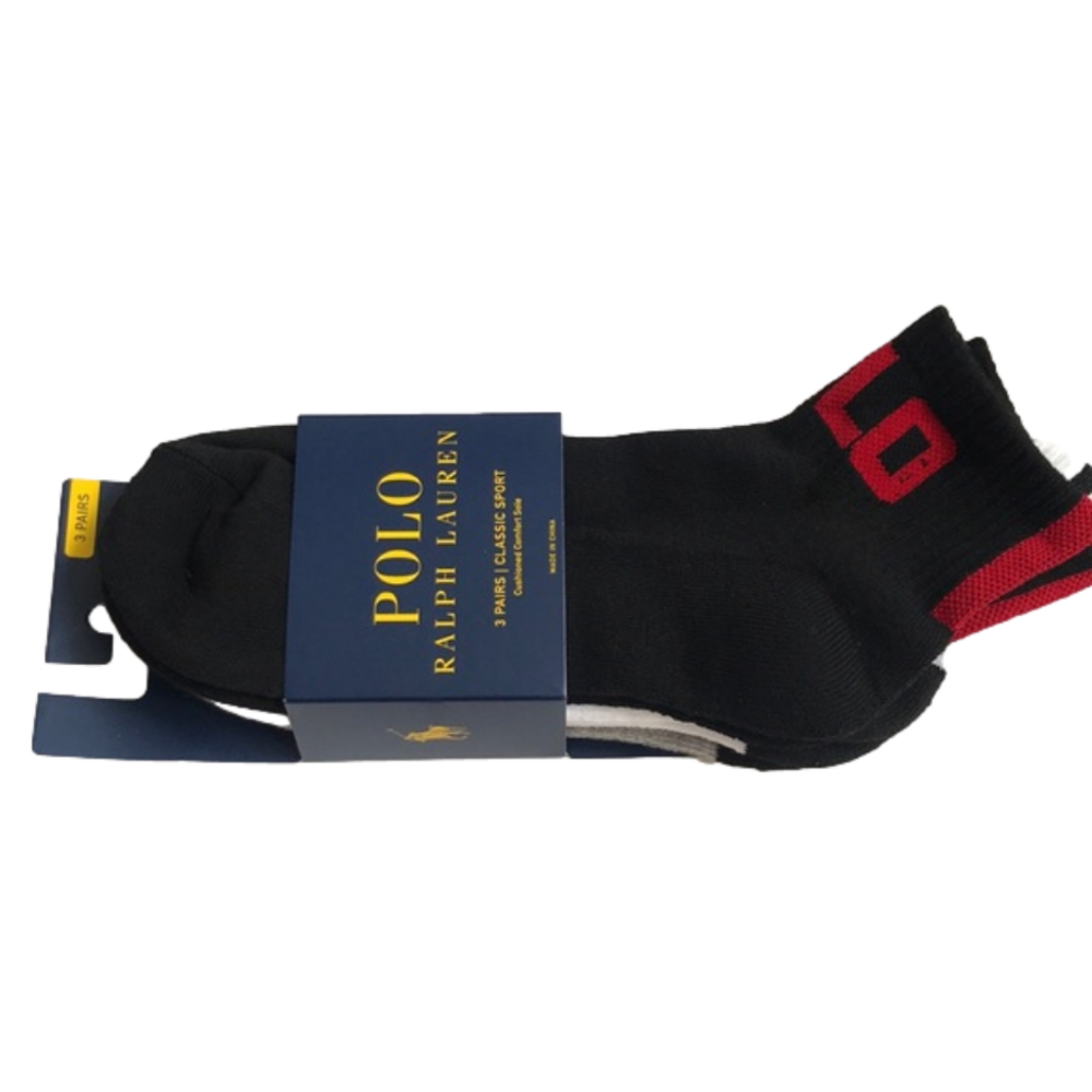 NWT Polo Ralph Lauren 3 pack Classic sport socks